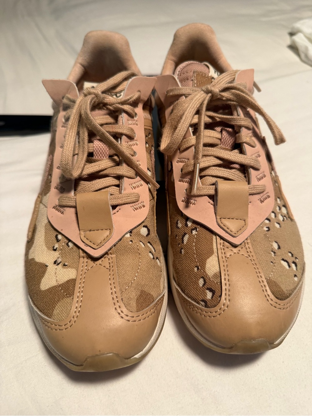 Nike Neutral Tan & Blush Camouflage Sneakers
